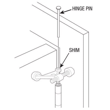 Ace 2-5/8 in. W Metal Chrome Hinge Pin Door Stop Mounts to door and wall 0 in.