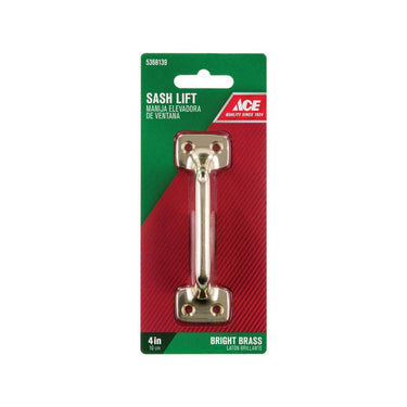 Ace 4 in. L Bright Brass Universal Sash Lift Handle 1 pk
