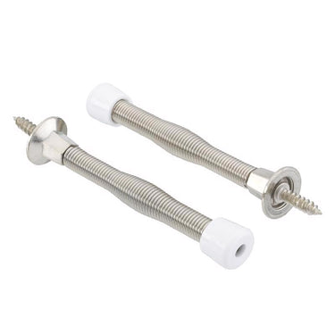 Ace 3 in. W Metal Satin Nickel Silver Spring Door Stop Mounts to door and wall 0 in.