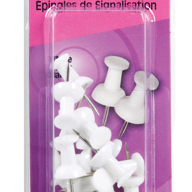 HILLMAN White Push Pins 16 pc