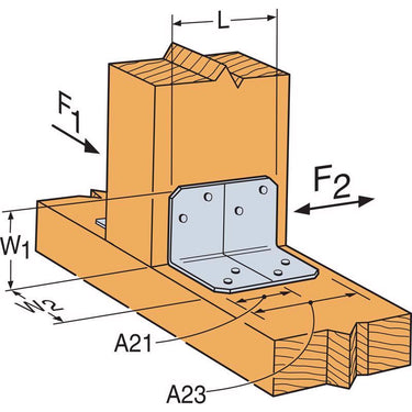 Simpson Strong-Tie 2 in. W X 1.4 in. L Galvanized Steel Angle