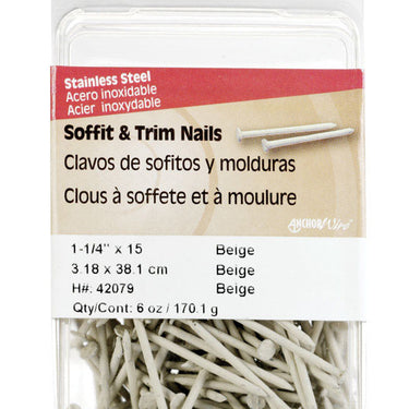 HILLMAN 1-1/4 in. Soffit and Trim Stainless Steel Nail Flat Head