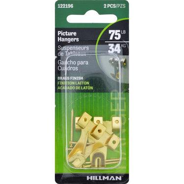 HILLMAN Brass-Plated Gold Professional Picture Hanger 75 lb 1 pk