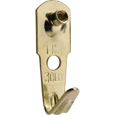 HILLMAN Brass-Plated Gold Professional Picture Hanging Set 10 lb 2 pk