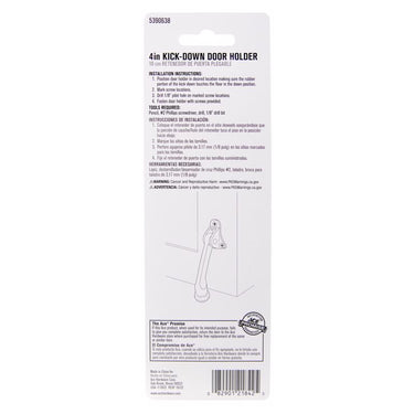 Ace 4 in. W Nickel Satin Nickel Silver Kick-Down Door Holder Mounts to door 0 in.