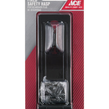 Ace Black Steel 4-1/2 in. L Fixed Staple Safety Hasp