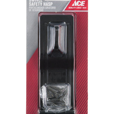 Ace Black Steel 4-1/2 in. L Swivel Staple Safety Hasp