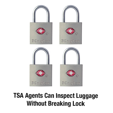 Master Lock 7/8 in. H X 7/16 in. W X 7/8 in. L Steel Key Luggage Lock