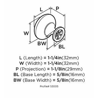 Amerock Allison Round Cabinet Knob 1-1/4 in. D 1-1/8 in. Satin Nickel 1 pk