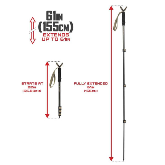 Allen Monopod Shooting Stick and Gun Rest - Aluminum