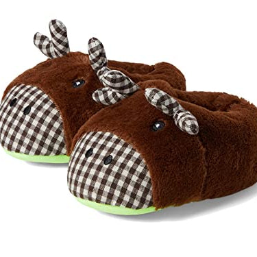 Western Chief Kid's 3-D Character Slipper (Cozy Moose) Sizes 7-1 Kids