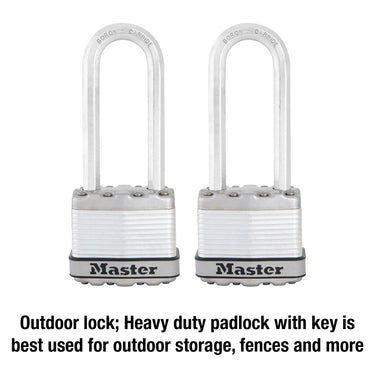 Master Lock Magnum 1-9/16 in. H X 11/16 in. W X 1-3/4 in. L Steel Dual Ball Bearing Locking Weather-