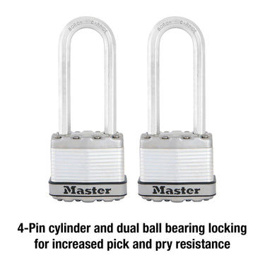 Master Lock Magnum 1-9/16 in. H X 11/16 in. W X 1-3/4 in. L Steel Dual Ball Bearing Locking Weather-