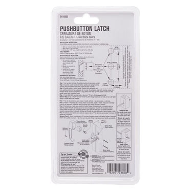 Ace Bare Black Steel Push Button Latch 1 pk