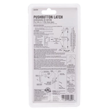 Ace Bare Silver Steel Push Button Latch 1 pk
