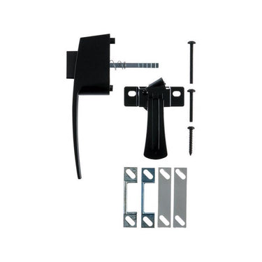 Ace Bare Black Steel Push Button Latch 1 pk