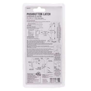 Ace Bare Black Steel Push Button Latch 1 pk