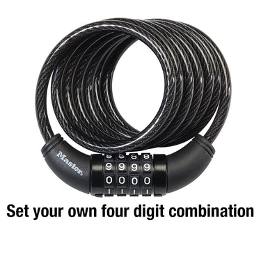 Master Lock 5/16 in. D X 72 in. L Vinyl Coated Steel Locking Cable
