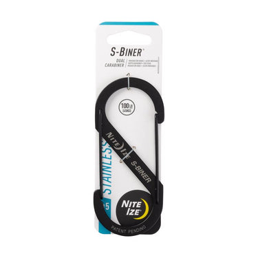 Nite Ize S-Biner Stainless Steel Black Dual Carabiner S-Biner