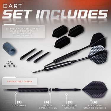 Franklin Sports Brass Steel Tip Darts - Steel 20g