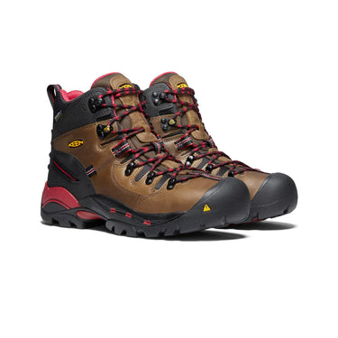 Keen Men's Pittsburgh 6" Waterproof Boot (Steel Toe) 8EE Bison