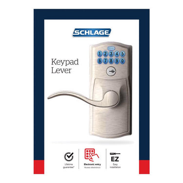 Schlage Satin Nickel Steel Electronic Keypad Entry Lock