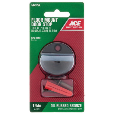 Ace Metal Oil Rubbed Bronze Bronze Door Stop Mounts to floor 1/4 in.