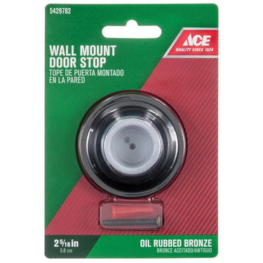 Ace 2-1/4 in. W Metal Oil Rubbed Bronze Bronze Door Stop Mounts to floor 1/4 in.
