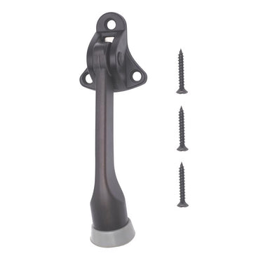 Ace 4 in. W Metal Oil Rubbed Bronze Bronze Kick-Down Door Holder Mounts to door and wall 0 in.