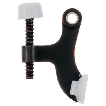 Ace Metal Oil Rubbed Bronze Bronze Hinge Pin Door Stop Mounts to door and wall 0 in.