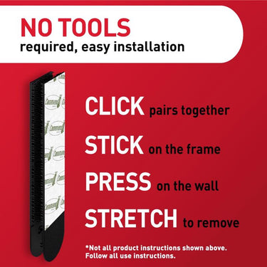 3M Command Black Large Picture Hanging Strips 15 lb 4 pk