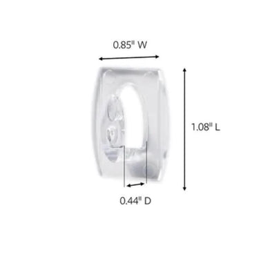 3M Command Mini Plastic Hook 1.08 in. L 6 pk