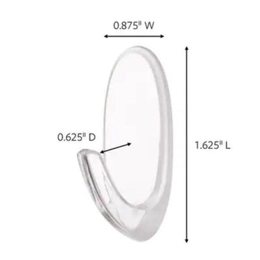 3M Command Medium Plastic Hook 1.625 in. L 2 pk