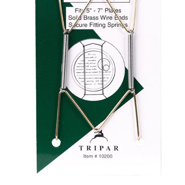 Tripar 5 to 7 in. Brass Bent Curves Plate Hanger 1 pk
