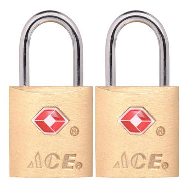 Ace 7/8 in. H X 7/8 in. W X 3/8 in. L Brass Single Locking Luggage Lock