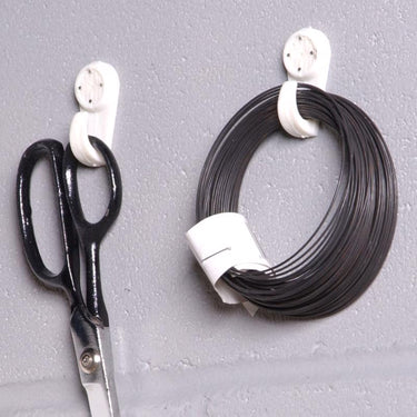 HILLMAN Plastic Coated White Hardwall Hanging Hooks 15 lb 5 pk
