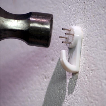 HILLMAN Plastic Coated White Hardwall Picture Hook 25 lb 3 pk