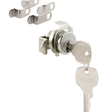 Prime-Line Brushed Nickel Steel Counter Clockwise Mailbox Lock 2