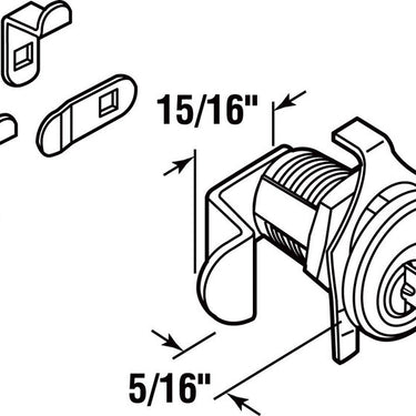 Prime-Line Brushed Nickel Steel Counter Clockwise Mailbox Lock 2