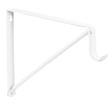 Knape & Vogt John Sterling White Steel Shelf/Rod Bracket 12 Ga. 11 in. L 250 lb