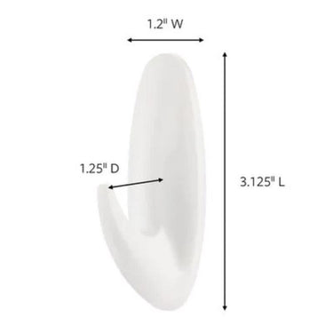 3M Command Medium Plastic Designer Hooks 3.13 in. L 6 pk