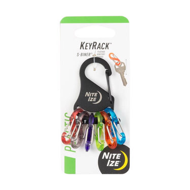 Nite Ize KeyRack Stainless Steel Black S-Biner Carabiner Key Chain