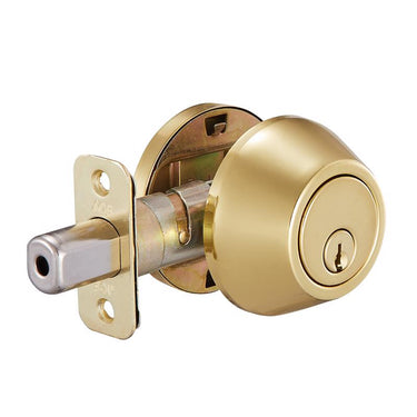 Ace Polished Brass Metal Single Cylinder Deadbolt