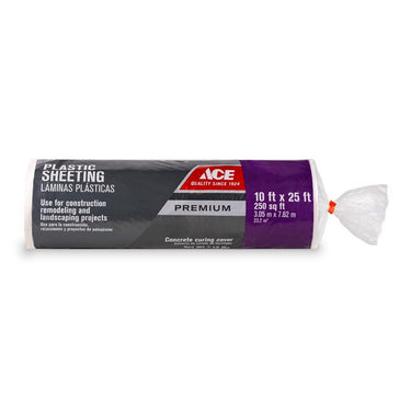 Ace Plastic Sheeting 6 mil X 10 ft. W X 25 ft. L Polyethylene Clear 1 pk