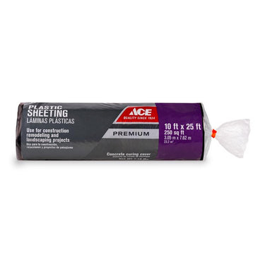 Ace Plastic Sheeting 6 mil X 10 ft. W X 25 ft. L Polyethylene Black 1 pk