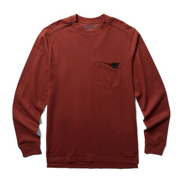 Wolverine Guardian Cotton Long Sleeve Pocket Tee (Dark Brick) Sizes S-2XL