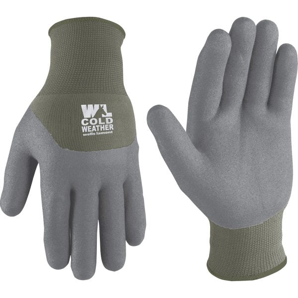 Load image into Gallery viewer, Wells Lamont Winter-Lined Latex Coated Glove, Olive Womens Medium
