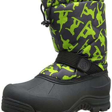 Northside Big Kid's Frosty Insulated Winter Snow Boots (Grey/Green) Sizes 4-7