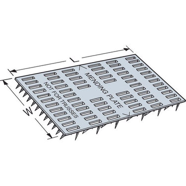 Simpson Strong-Tie 6 in. H X 0.4 in. W X 3 in. L Galvanized Steel Mending Plate