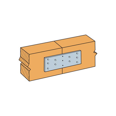 Simpson Strong-Tie 5 in. H X 0.04 in. W X 1.8 in. L Galvanized Steel Tie Plate